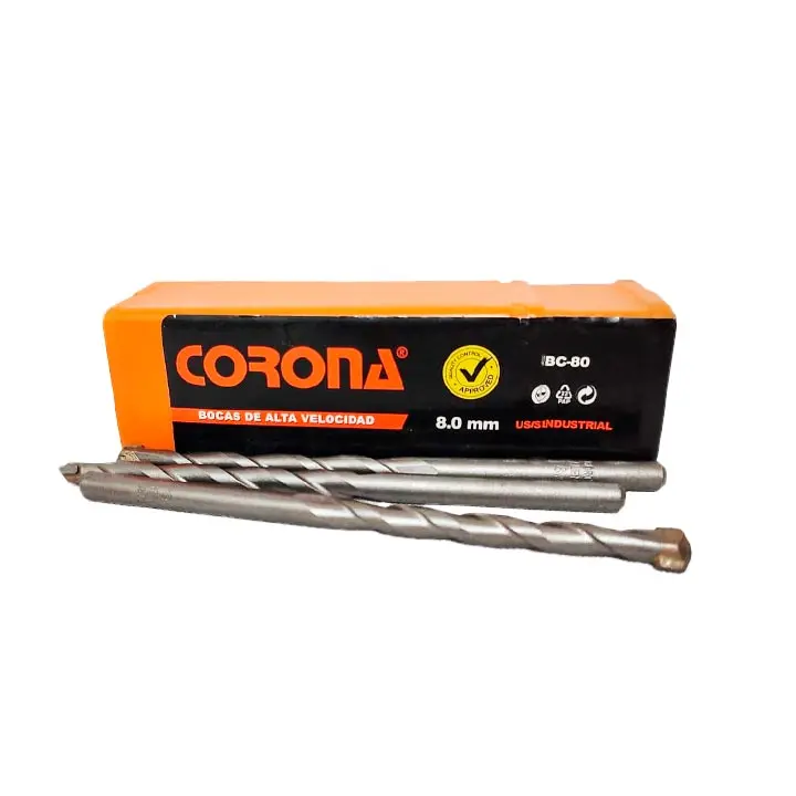 BROCA PARA CONCRETO DE 8MM COBALTO MARCA: CORONA, MOD: C8 (10PC/1PQ)