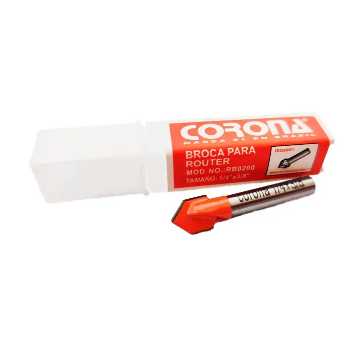 BROCA PARA ROUTER 1/4¨X 3/8¨ MARCA: CORONA MOD: RB0200 (500PCS/CTN)