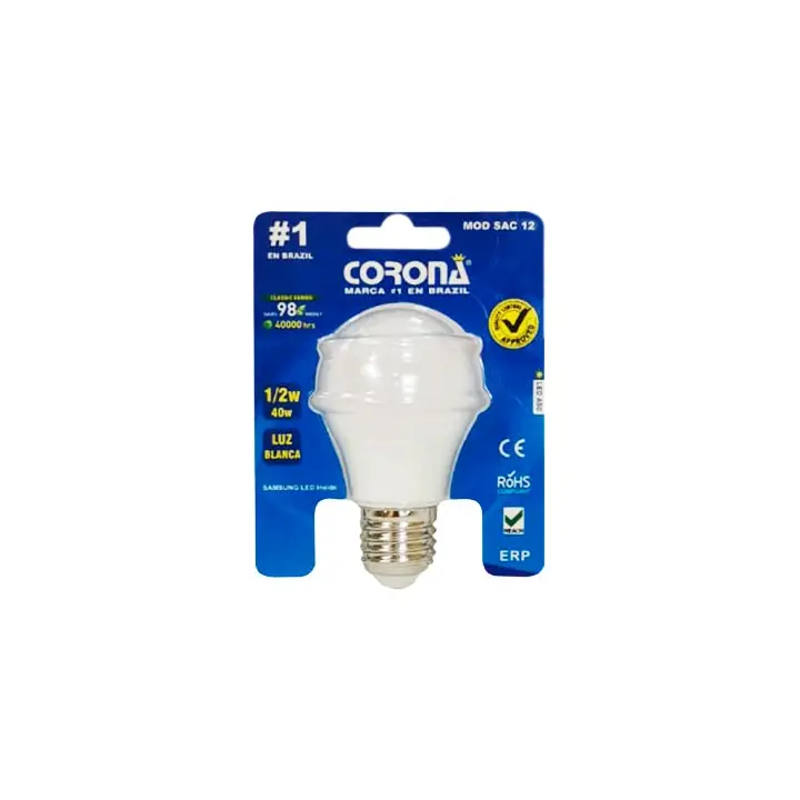 FOCO LED CORONA MOD SAC12 BLISTER 80PCS CAJA