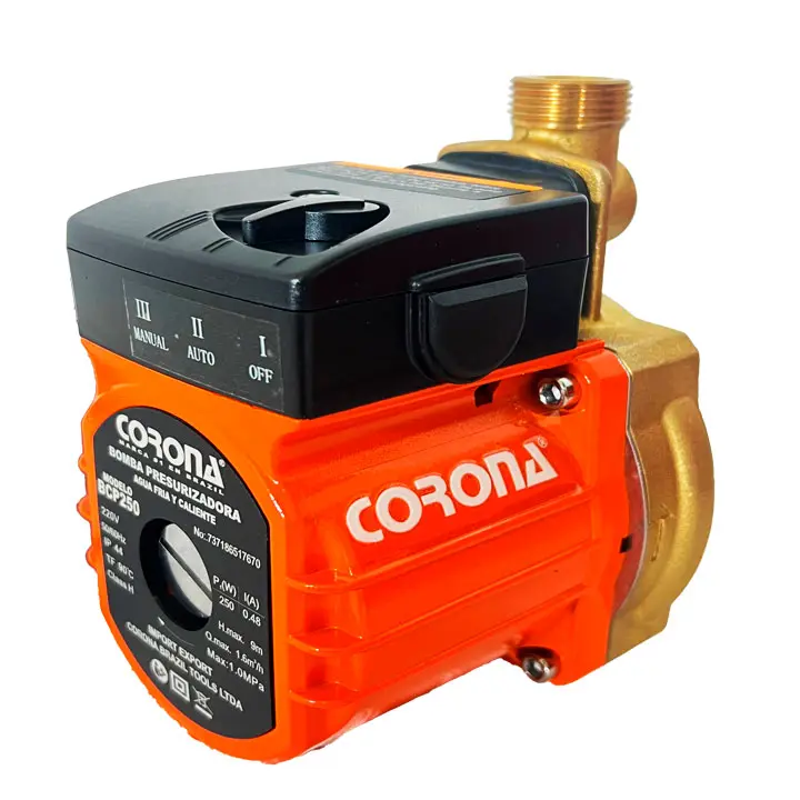 BOMBA PRESURIZADORA 250W MARCA: CORONA MOD: BCP250 (8PC/1CTN)