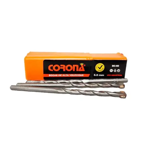 [C6                                      ] BROCA P/CONCRETO DE COBALTO MARCA: CORONA, MOD: C6 (10PC/1PQ)