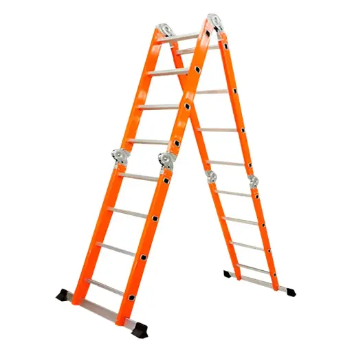 [EM2019                                  ] ESCALERA MULTIUSO CORONA MOD: EM2019 DE 16 PELDAÑOS 