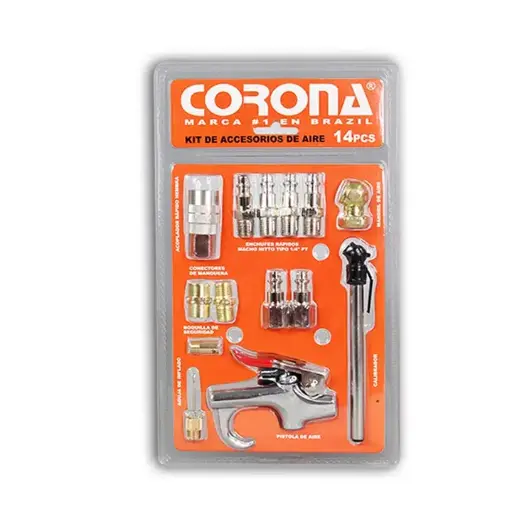 [AAC14                                   ] KIT DE ACCESORIOS DE AIRE CORONA 14PCS, MOD: AAC14  (20PC/1CJ)