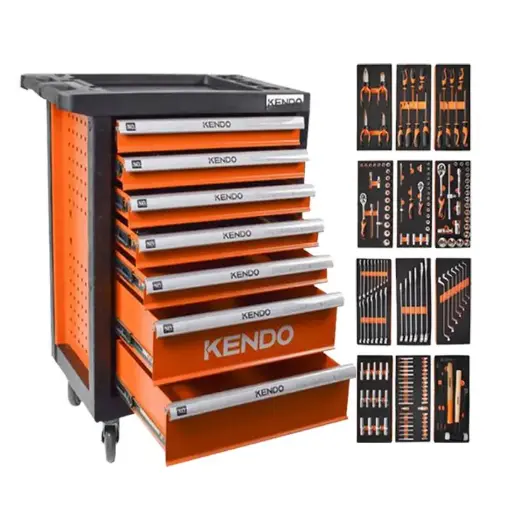[KD90342                                 ] SET DE CARRO DE HERRAMIENTAS 179PCS MARCA: KENDO MOD: KD90342 (1PCS/1CJ)